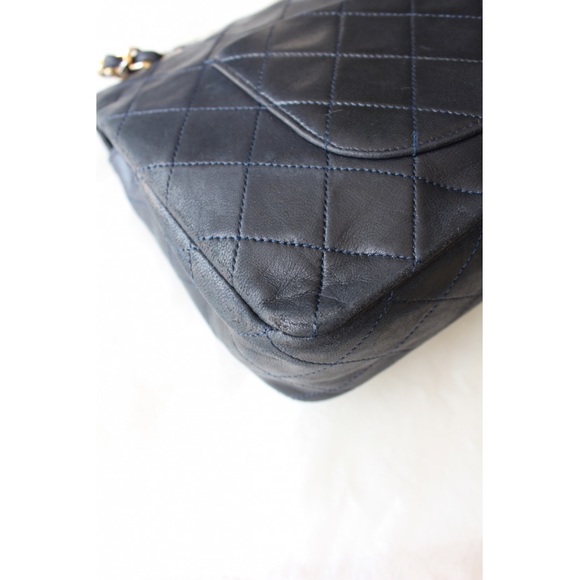 Chanel Medium Flap Navy Blue Double Flap - Picture 13 of 14